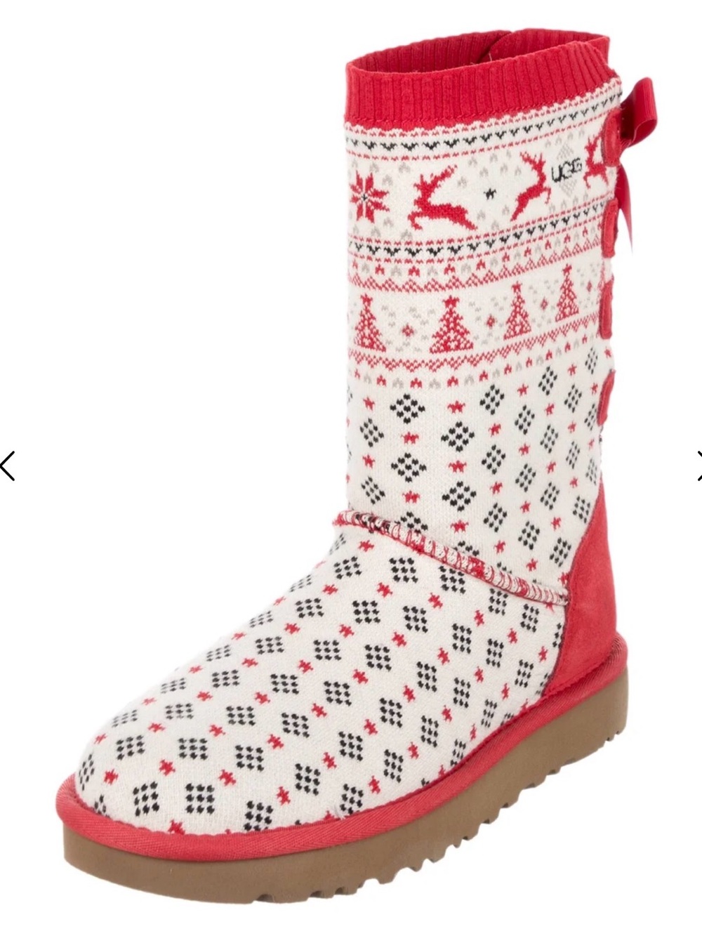 UGG Women's Graphic Print Bow Accents Boots